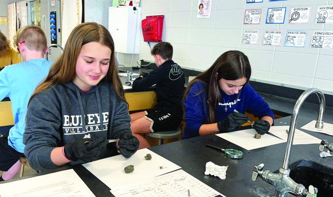 Photo Courtesy of Blue Eye School District
Students dissected owl pellets to learn about predator/prey relationships.